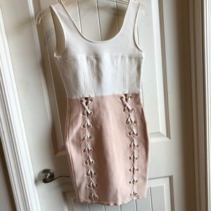Unbranded Lace Up Dress Mini Body Fitting
